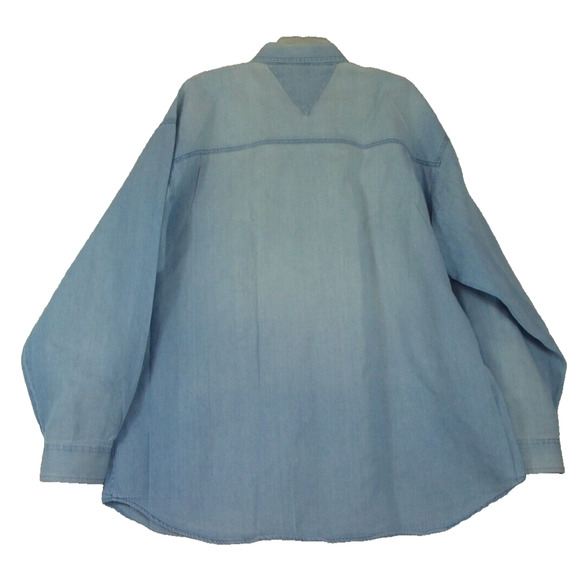 Vintage NFL Dallas Cowboys Denim Button Up True Fan Sportswear‎ Shirt Mens XL - Picture 2 of 9